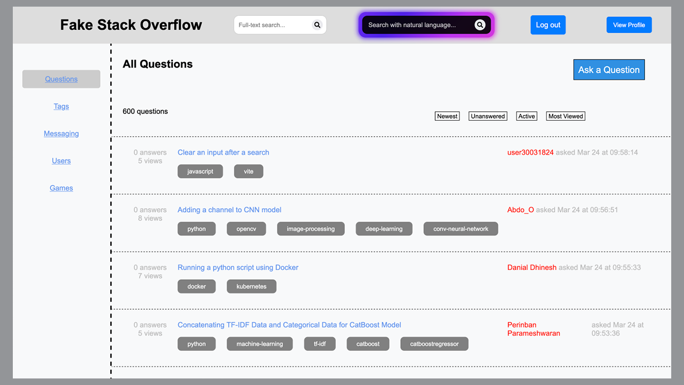Mock Stack Overflow App thumbnail